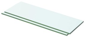 Mensole in vetro trasparente 2 pz 50x12 cm