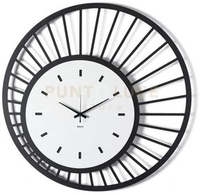 Orologio da parete di design ray nero,bianco marmo