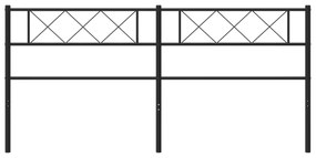 Testiera in Metallo Nero 200 cm