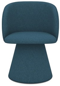 Sedia da pranzo blu in imbottito Maia – Makamii