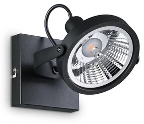 Plafoniera Moderna Glim Metallo Nero 1 Luce Gu10 10W 3000K Luce Calda