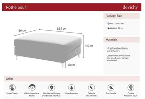 Pouf in velluto verde scuro Devichy Rothe - devichy