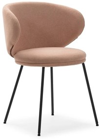 Set di sedie da pranzo rosa chiaro in imbottito 2 pz Rush – Marckeric