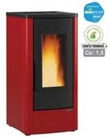 stufa a pellet dahiana plus canalizzata 10kw bordeaux (conto termico) - misure cm.52,5x60,2x108h. - peso kg.160 fer231190