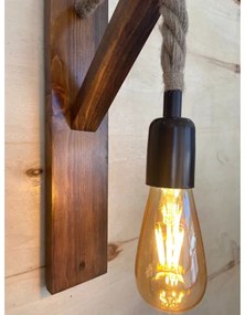 Lampada da parete AHSAP 1x E27/40W/230V, pino/noce