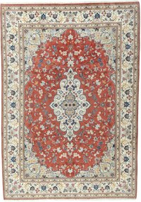 Kashan Tappeto 350x240 Rosso (Iran) Annodato A Mano