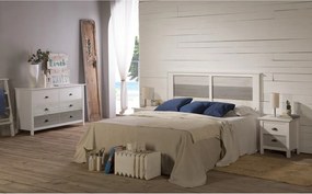 Comodino bianco e grigio , 46 x 50 cm Romantica - Marckeric