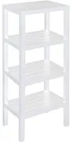 Colonna Bagno Scaffale 4 Ripiani Plastica Feridras Woody Colore: Bianco