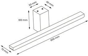 Illuminazione a LED per specchi da bagno ARTEMIS LED/13,8W/230V 4000K 60cm IP44 argento