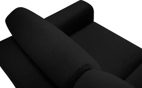 Divano nero allungabile e con contenitore con rivestimento in velluto 235 cm Kyoto – Cosmopolitan Design