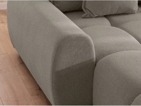 Divano angolare grigio tortora (con penisola a sinistra/con chaise lounge) Albane – Ropez