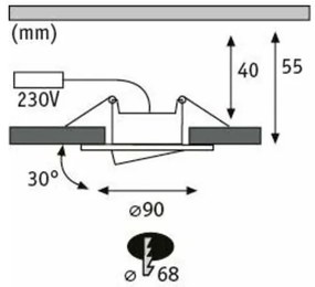 Paulmann 99991 - SET 3xLED/6W IP65 Lampada da incasso per bagno CALLA 230V