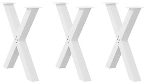 Gambe Tavolo Pranzo A X 3 Pz Bianco 80x(72-73) Cm Acciaio /