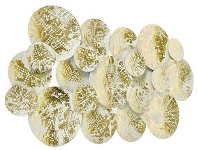 Lampada da parete decorativa orientale oro con bianco 2 luci - Hikina