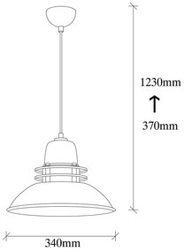 Lampada a sospensione nera Berceste, ø 34 cm - Opviq lights