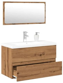 Set Mobili Da Bagno Rovere Artigianale Legno Multistrato /