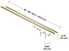 Mantovana estensibile in acciaio 91 - 168 cm Cappa - Umbra