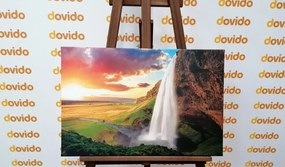 Quadro su tela – Cascata meravigliosa in Islanda
