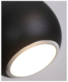 MAXLIGHT P0233 - Lampadario a sospensione con filo DROP 1xE27/40W/230V diametro 20 cm nero