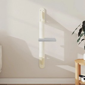 Albero Per Gatti Con Tiragraffi A Parete Grigio Chiaro 85,5 Cm /