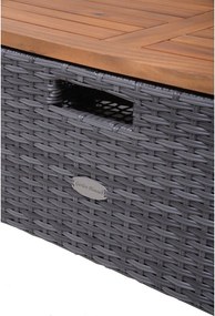 Divano da giardino in rattan grigio Bari - Garden Pleasure