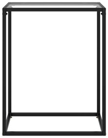 Tavolo consolle trasparente 60x35x75 cm in vetro temperato