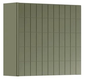 Pensile bagno Pixel laccato opaco verde salvia, 1 anta apertura da destra e sinistra P 17 x L 40 x H 40 cm