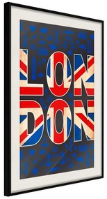 Poster  London  Cornice Quadri Cornice nera con pass-partout, Larghezza x Altezza Home decor 20x30