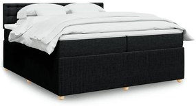 Giroletto A Molle Con Materasso Nero 200x200 Cm İn Tessuto /