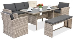 Mobili da giardino in rattan Marsylia Garden Point grigio