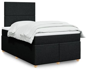 Giroletto A Molle Con Materasso Nero 120x200 Cm İn Tessuto /