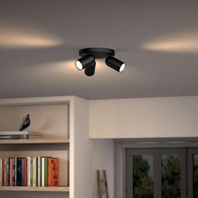 Philips - Faretto LED RGBW dimmerabile PONGEE 3xGU10/4,8W/230V nero + telecomando