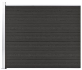 Pannello Di Recinzione İn Wpc 175x146 Cm Nero /