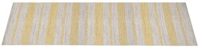 Passatoia per corridoio in cotone giallo e beige 60 x 200 cm CABOURG