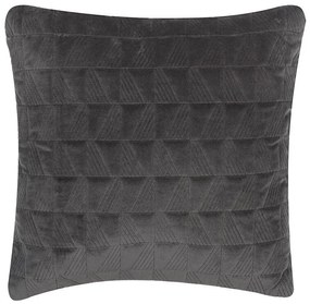 Cuscino cotone motivo in rilievo grigio scuro 45 x 45 cm LALAM Beliani