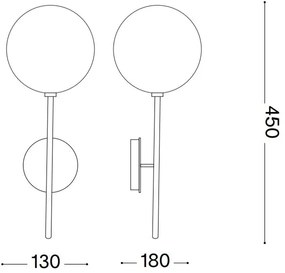 Ideal Lux - Applique a LED EQUINOXE 1xG4/2W/230V cromo/limpido