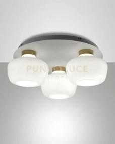 Kino plafoniera bianca 3 luci a led 3000k - 36w - 3900 lm dimmerabile