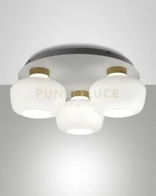 Kino plafoniera bianca 3 luci a led 3000k - 36w - 3900 lm dimmerabile