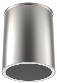 Applique da soffitto Cilindrica PAR30 IP54 in Alluminio e Vetro INOX