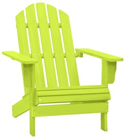 Sedia da giardino adirondack in legno massello di abete verde