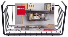Cestino da cucina sospeso nero, lunghezza 30 cm - Metaltex