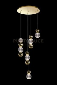 Brillante sospensione, luminosa, oro, led 28w, lumen 3240 3000k, ø ...