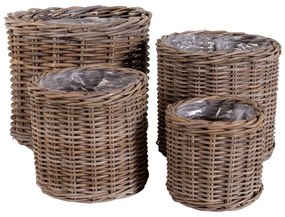 Set di cesti in vimini 4 pz ø 40x35 cm Bogor – House Nordic
