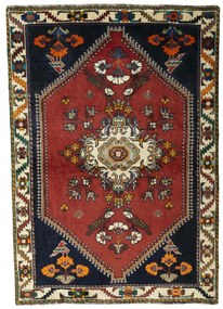 Shiraz Tappeto persiano 180x120 Rosso (Iran) Annodato A Mano