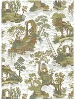 Josephine Munsey Carta da parati Islet Hoping - Olive and Blue