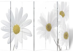 Paravento Pieghevole 217x170 Cm Con Stampa Fiore /