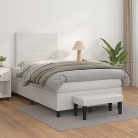 Giroletto A Molle Con Materasso Bianco 120x200 Cm İn Similpelle /