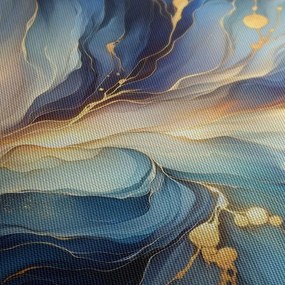 Quadro su tela – Flusso di luce blu e oro