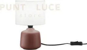 Lume burano in ceramica rosso 1 luce attacco e14 misura totale d14x...