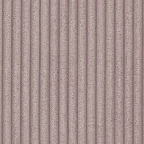 Poltrona con poggiapiedi rosa chiaro con rivestimento in velluto a coste Niko – Ropez